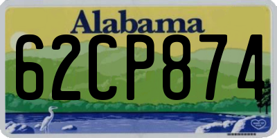 AL license plate 62CP874
