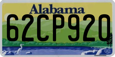 AL license plate 62CP920