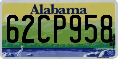 AL license plate 62CP958