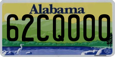 AL license plate 62CQ000