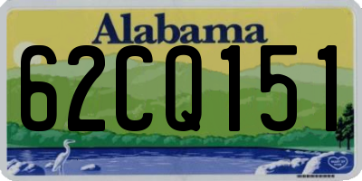 AL license plate 62CQ151