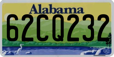 AL license plate 62CQ232