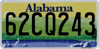 AL license plate 62CQ243