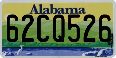 AL license plate 62CQ526