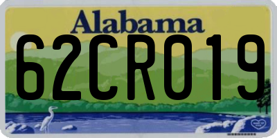 AL license plate 62CR019