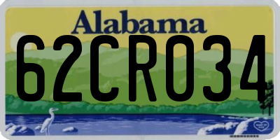 AL license plate 62CR034