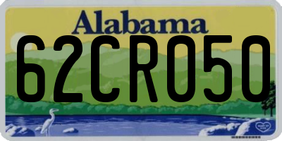 AL license plate 62CR050