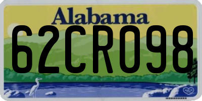 AL license plate 62CR098