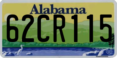 AL license plate 62CR115