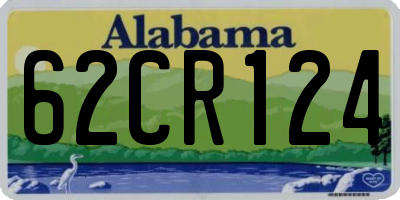AL license plate 62CR124