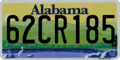 AL license plate 62CR185