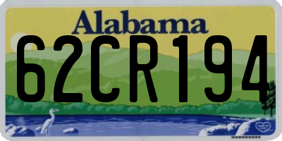AL license plate 62CR194