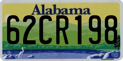 AL license plate 62CR198