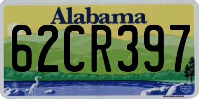 AL license plate 62CR397