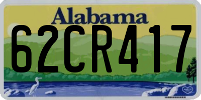 AL license plate 62CR417