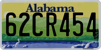 AL license plate 62CR454