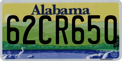 AL license plate 62CR650