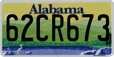 AL license plate 62CR673