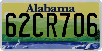 AL license plate 62CR706
