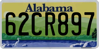 AL license plate 62CR897