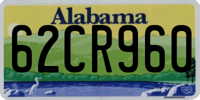 AL license plate 62CR960