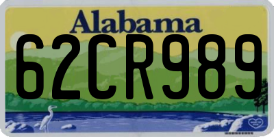 AL license plate 62CR989