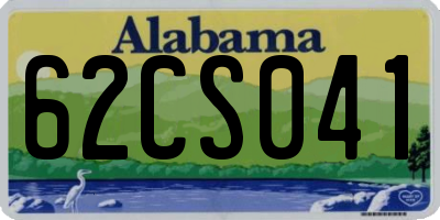 AL license plate 62CS041