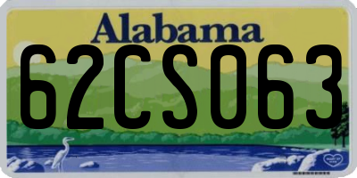 AL license plate 62CS063