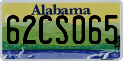 AL license plate 62CS065