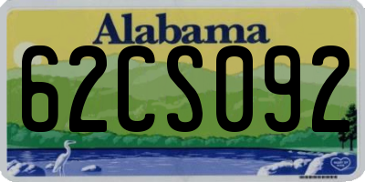 AL license plate 62CS092