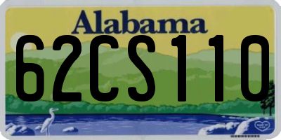 AL license plate 62CS110