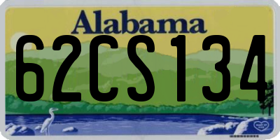 AL license plate 62CS134