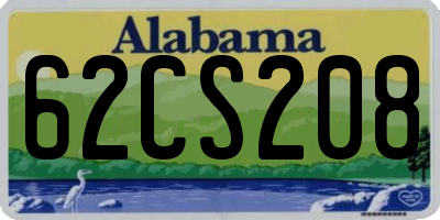 AL license plate 62CS208
