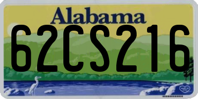 AL license plate 62CS216