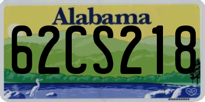 AL license plate 62CS218
