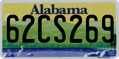 AL license plate 62CS269