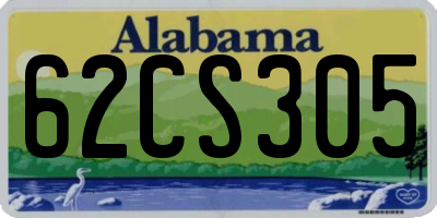 AL license plate 62CS305