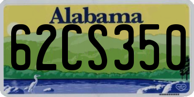 AL license plate 62CS350