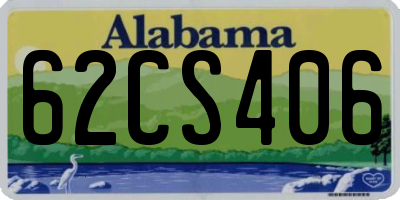 AL license plate 62CS406