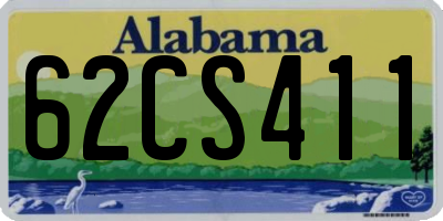 AL license plate 62CS411