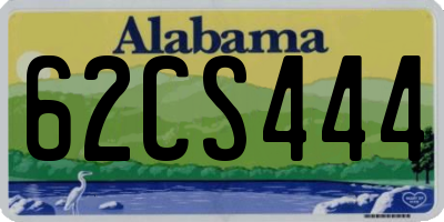 AL license plate 62CS444