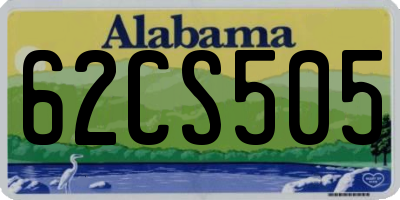 AL license plate 62CS505