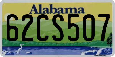 AL license plate 62CS507