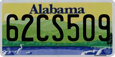 AL license plate 62CS509