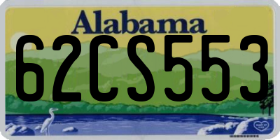 AL license plate 62CS553