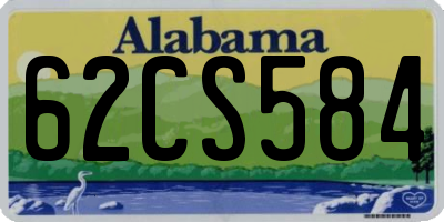 AL license plate 62CS584