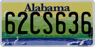 AL license plate 62CS636