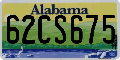 AL license plate 62CS675