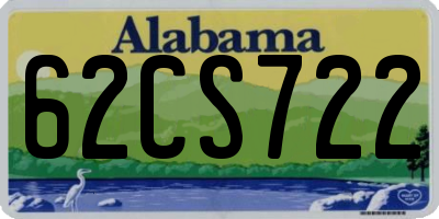 AL license plate 62CS722