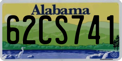 AL license plate 62CS741